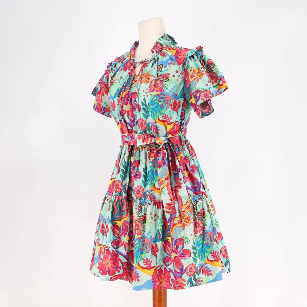 SOHANA Poppy Mini Dress In Aloha Multi Color Size S - Picture 2 of 9
